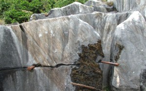 Original material in quarry