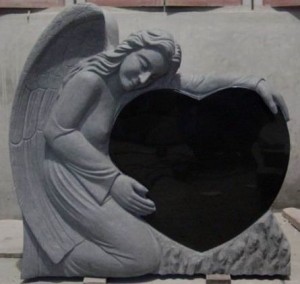 headstones mourning angel