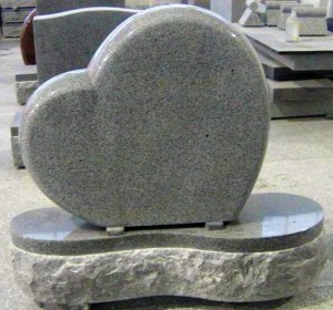 Headstone Single Heart