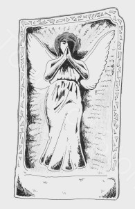 Angel headstone design