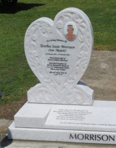 Embellished Heart Headstone