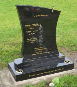 Flower Column Headstone