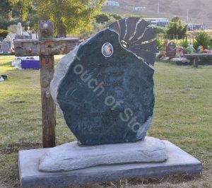 Green Sunrise Headstone