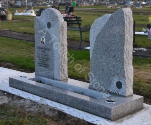 Twin Design Headstone